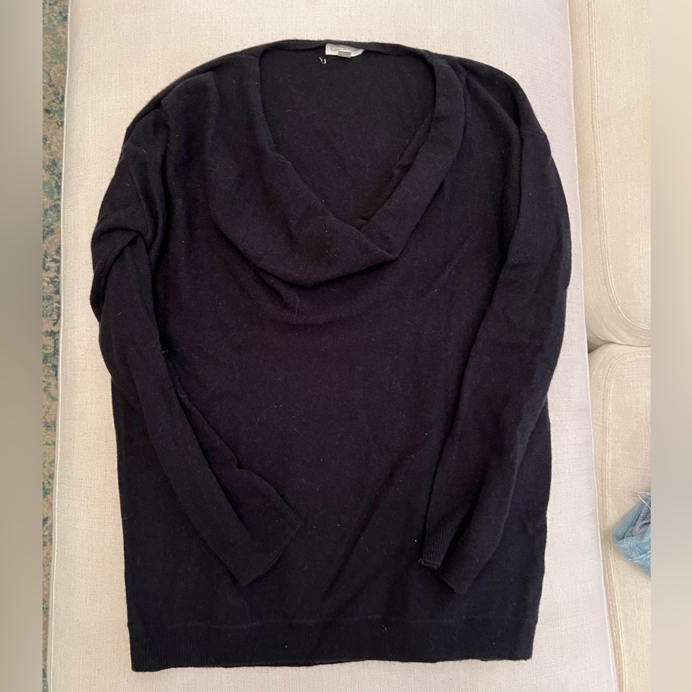 Black Cashmere cowl neck sweater